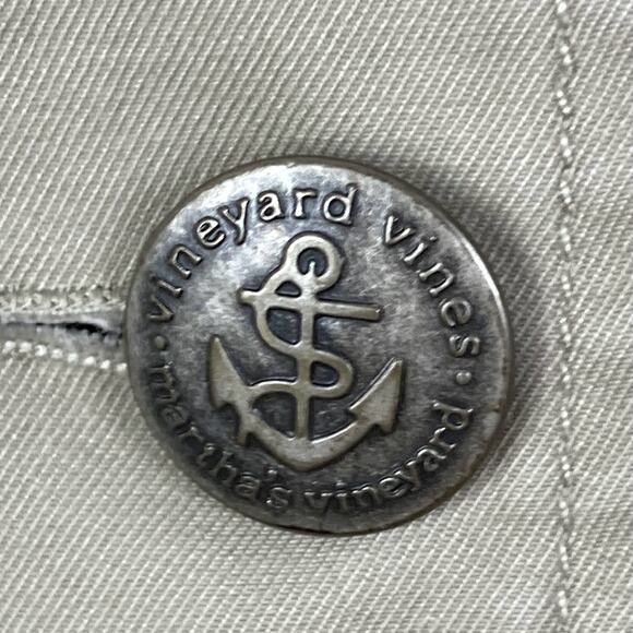 NWOT VINEYARD VINES Blazer 
6 Beige 5 Anchor Metal Buttons Unlined Cotton - Picture 3 of 9